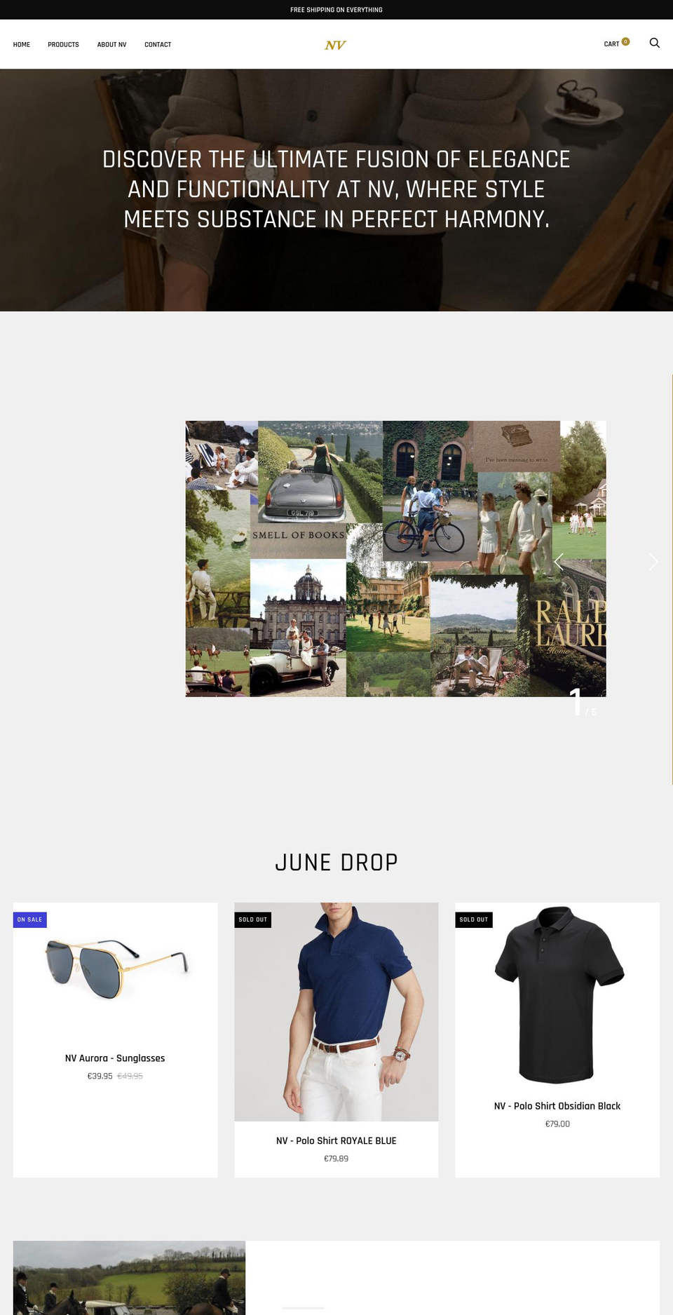 nv-style.com shopify website screenshot