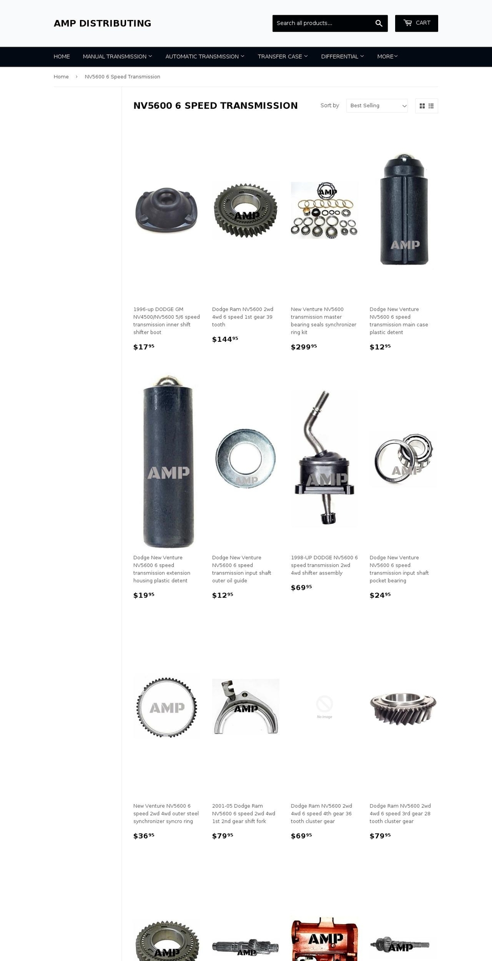 nv5600parts.com — Shopify storefront screenshot