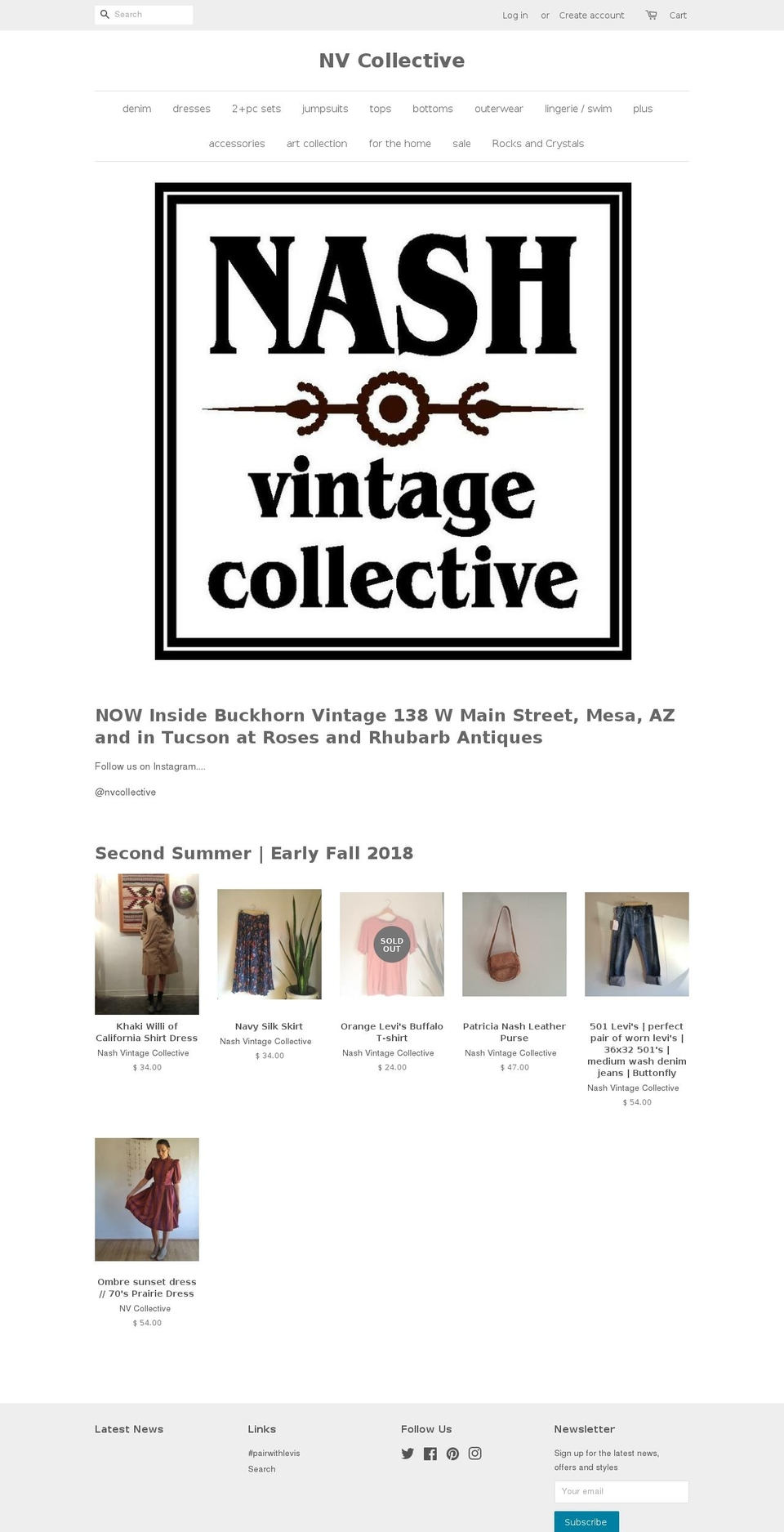 nvcollective.com — Shopify storefront screenshot