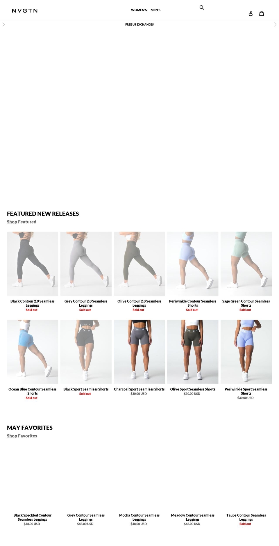 nvgtn.com shopify website screenshot