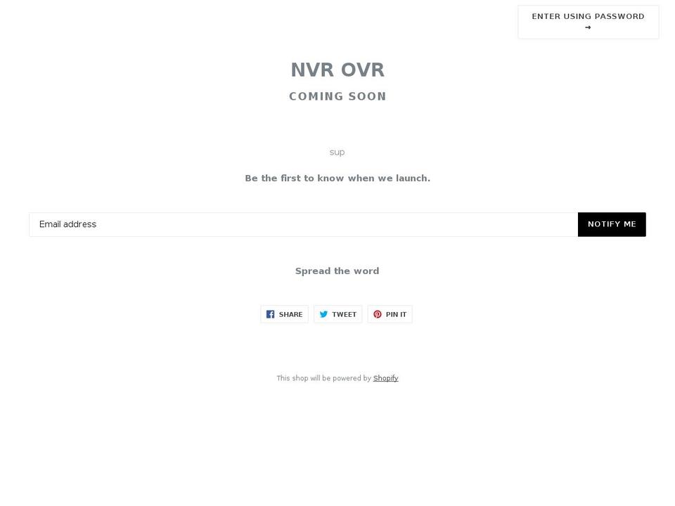 nvrovr.com — Shopify storefront screenshot