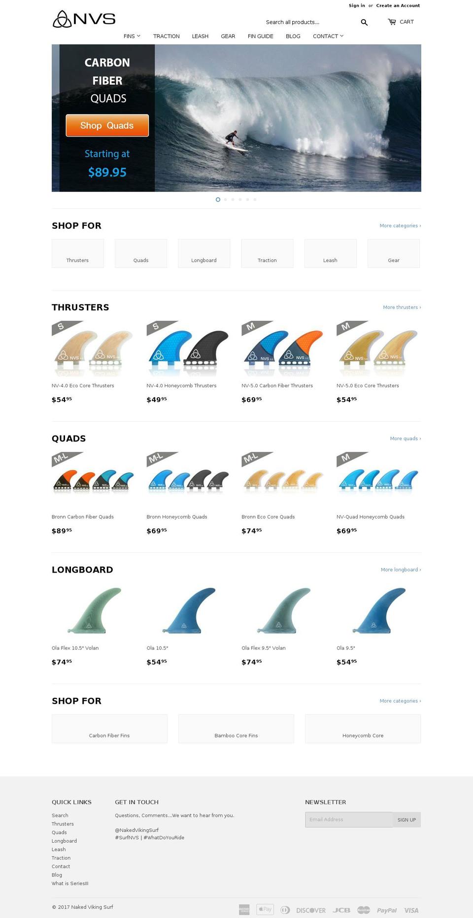 nvssport.com shopify website screenshot