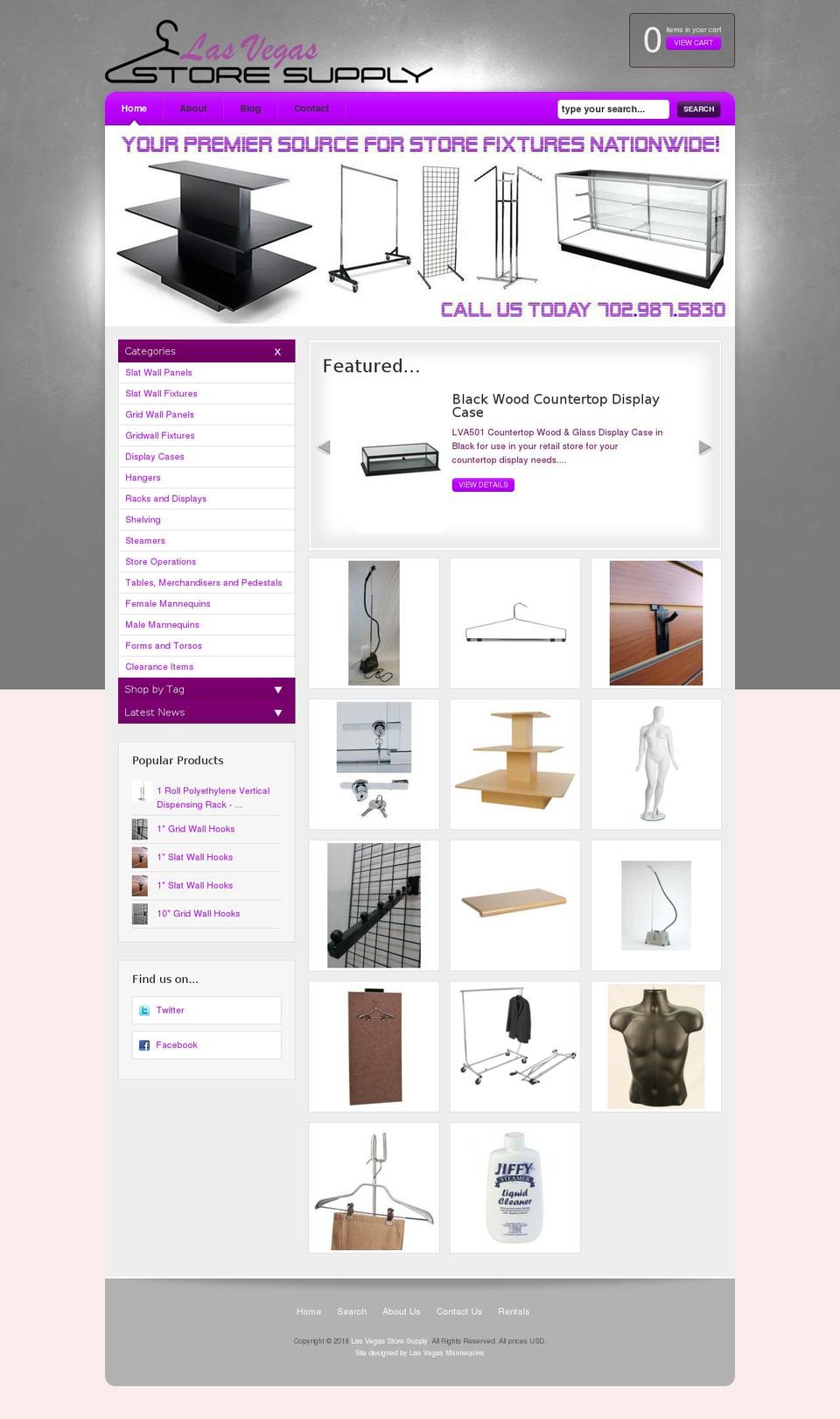 nvstorefixtures.com shopify website screenshot