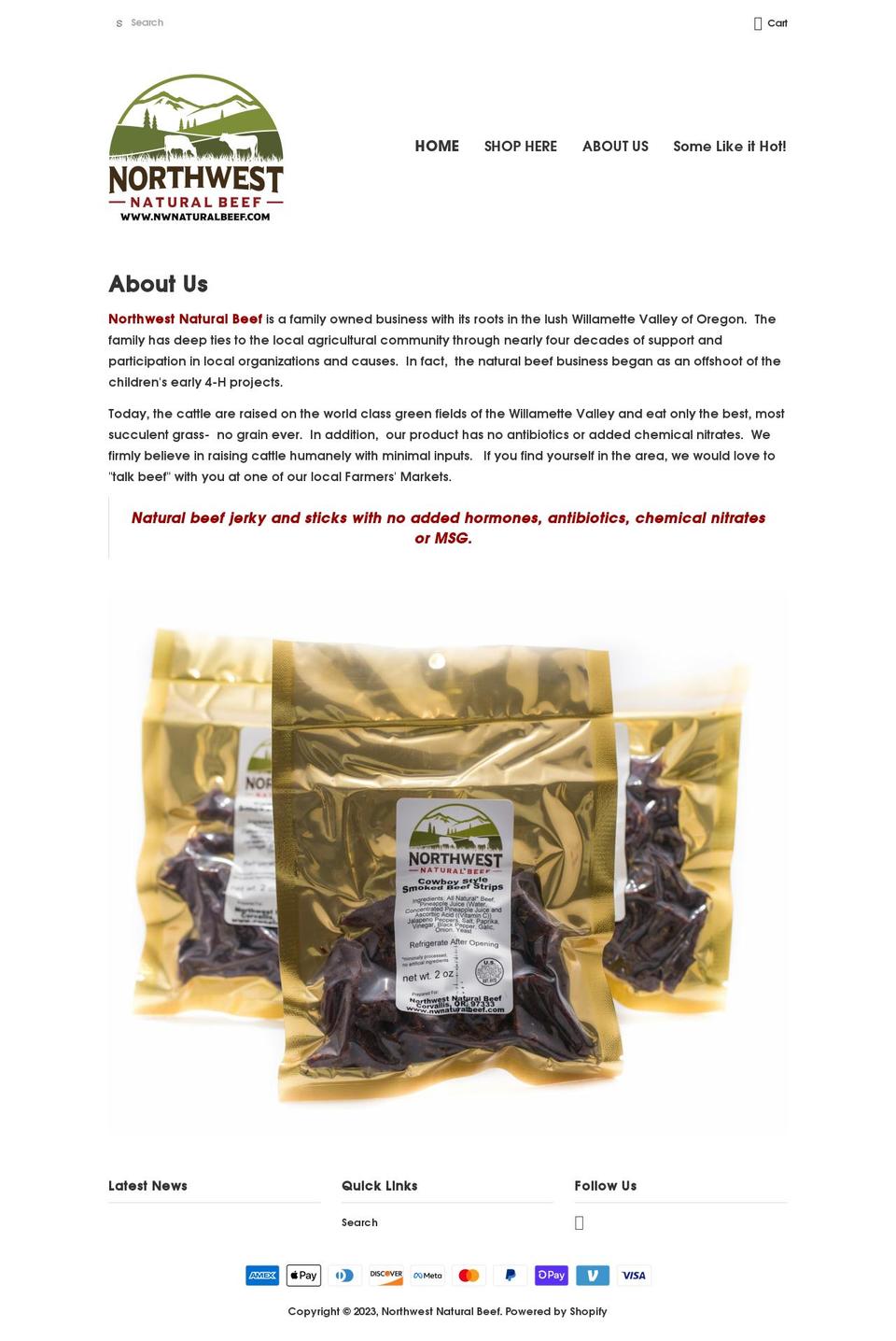 nw-natural-beef.myshopify.com shopify website screenshot