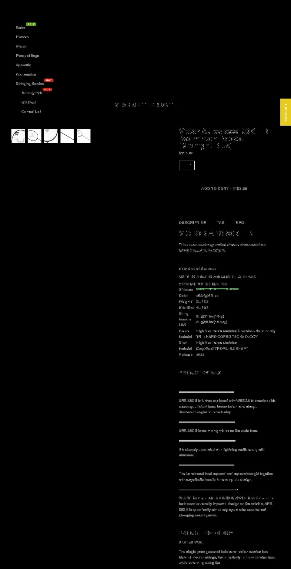 nwbadminton.com shopify website screenshot