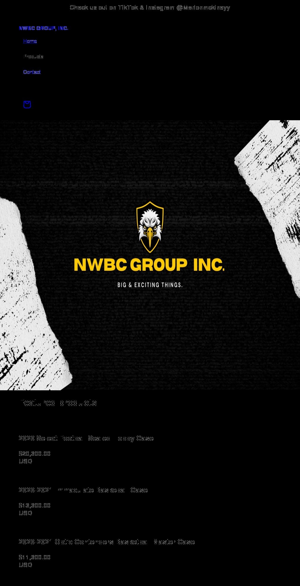 nwbcgroup.com shopify website screenshot