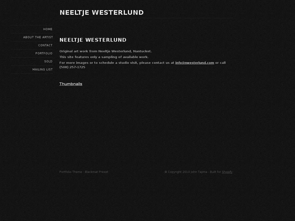 Portfolio Shopify theme site example nwesterlund.com