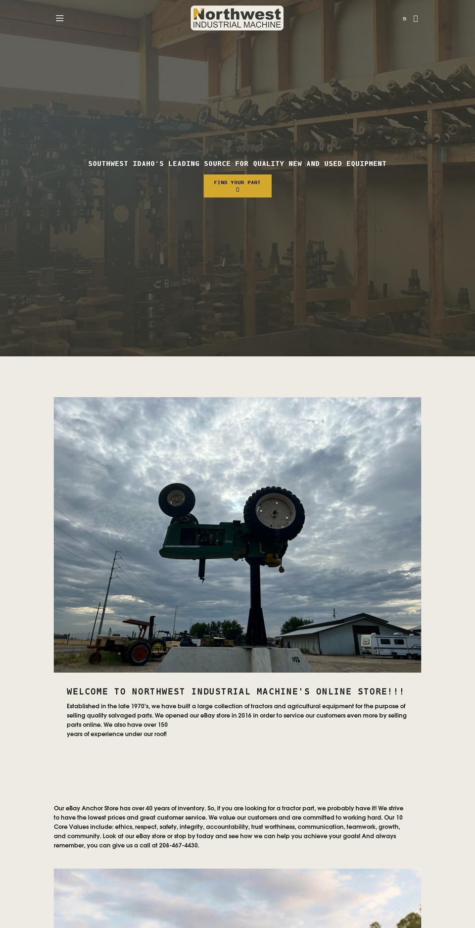 nwindustrialmachine.com shopify website screenshot