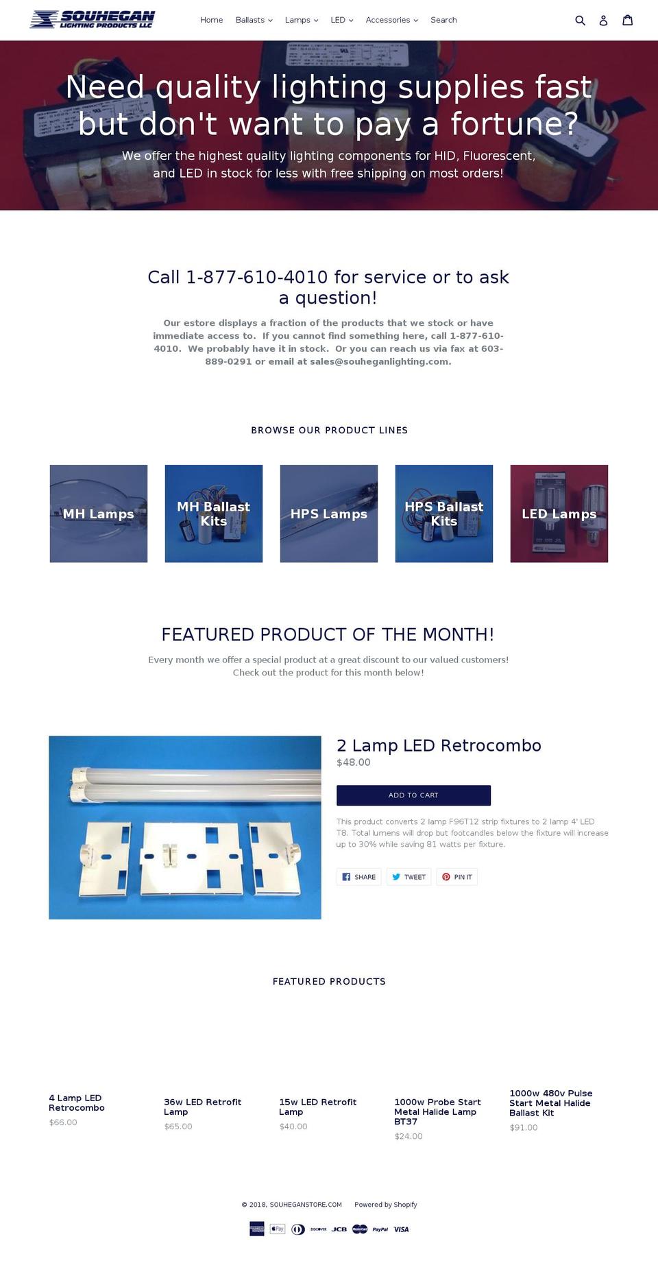 nwlightingstore.com — Shopify storefront screenshot