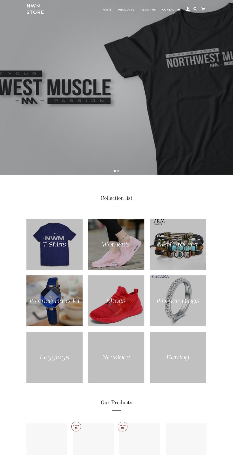 nwmuscle.net shopify website screenshot