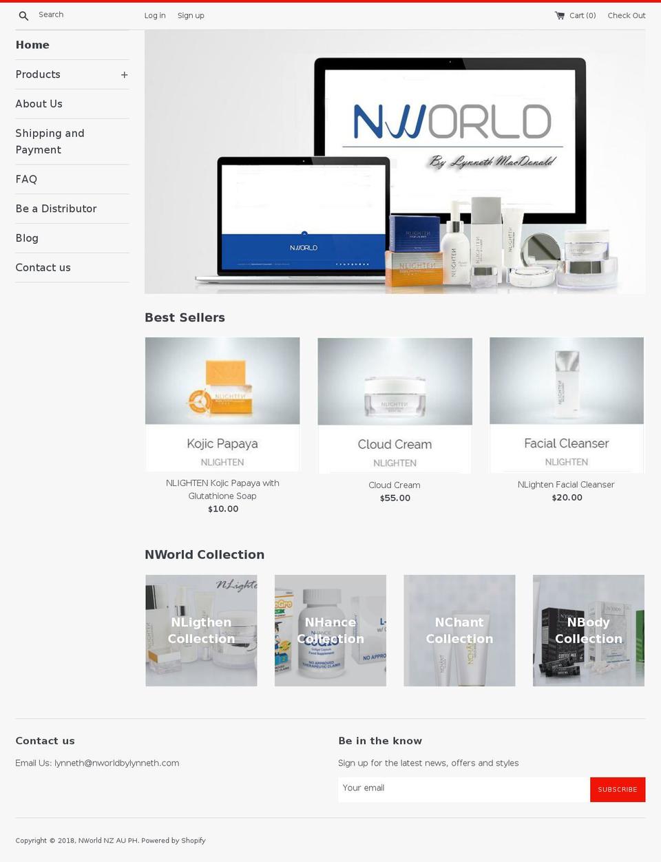 nworldbylynneth.com — Shopify storefront screenshot