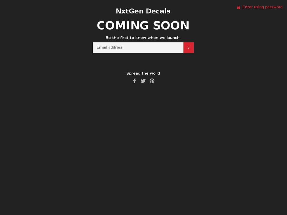 nxtgendecals.com shopify website screenshot