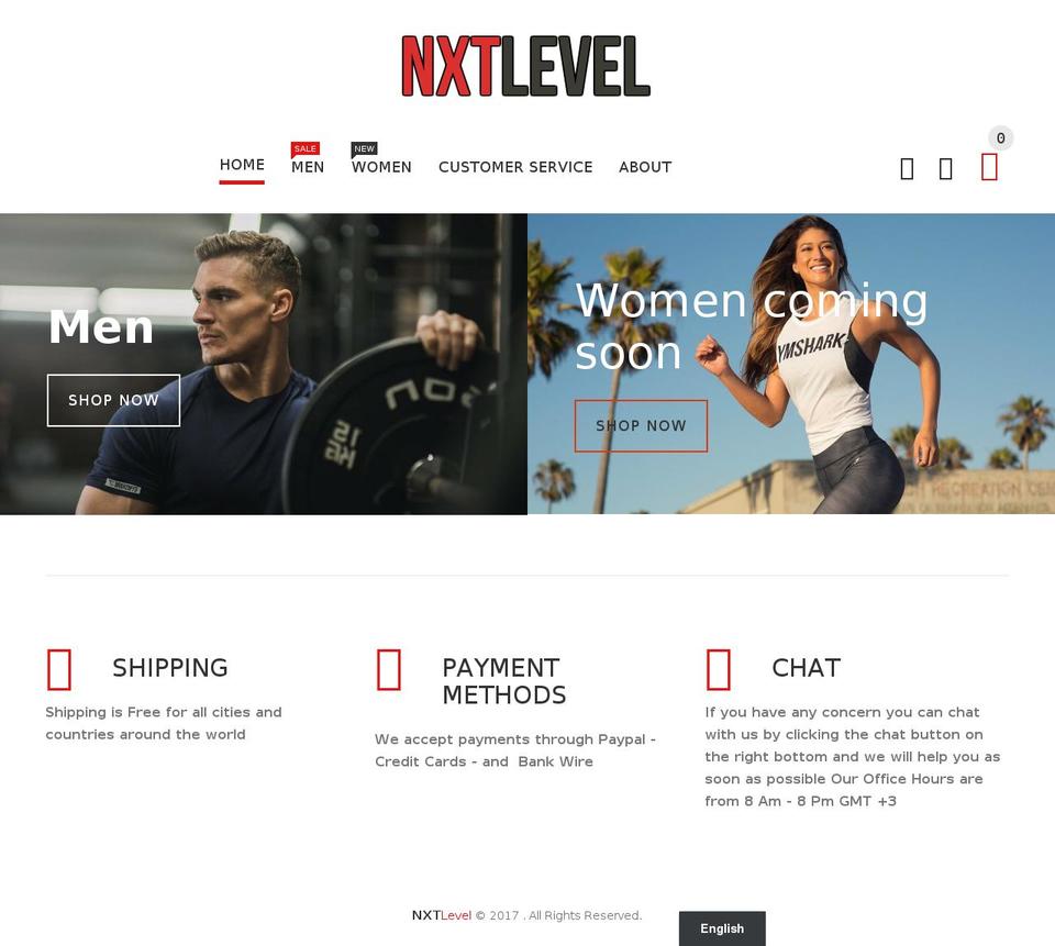 nxtlevel.store shopify website screenshot