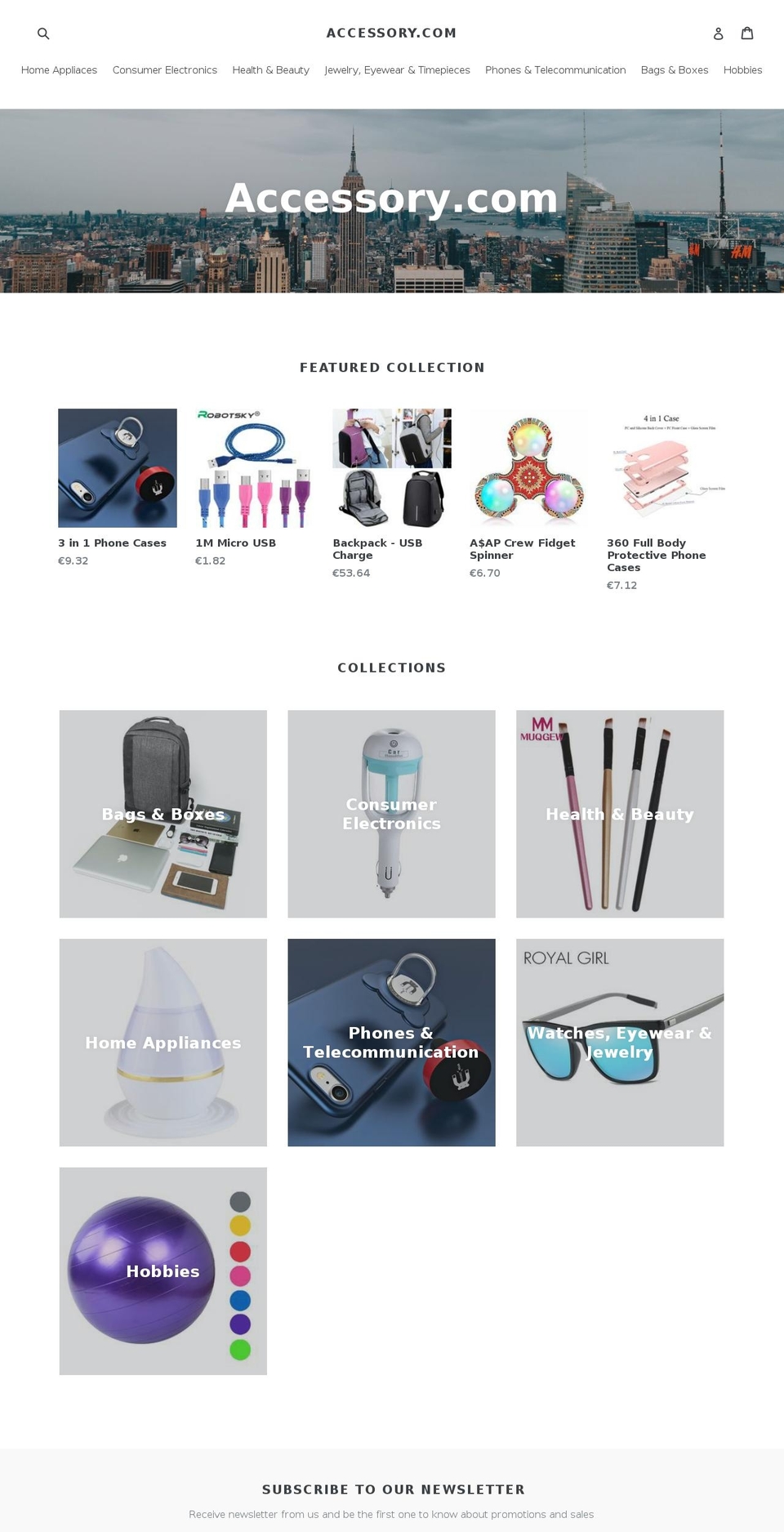 nyaccessory.com — Shopify storefront screenshot