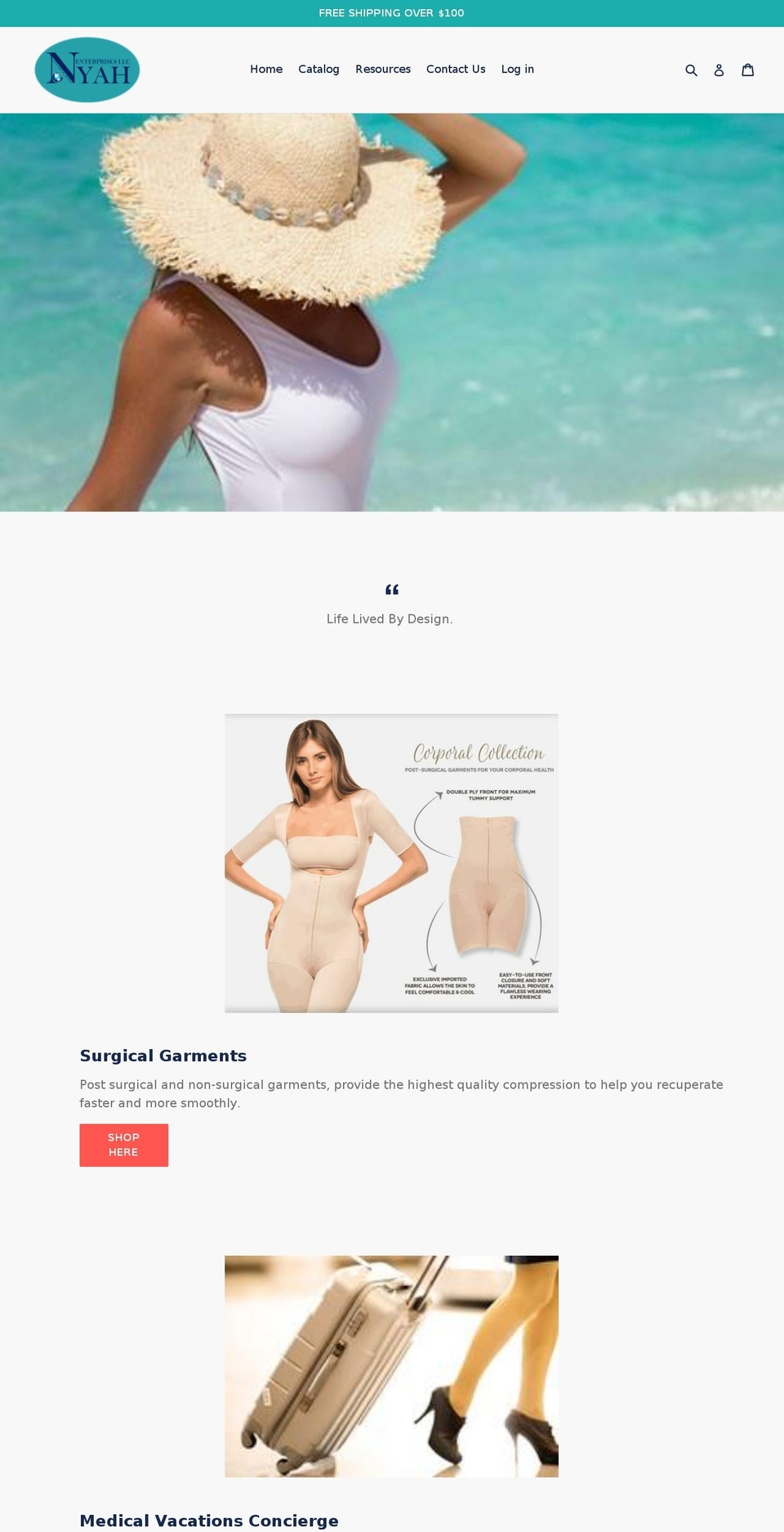 nyahenterprises.com — Shopify storefront screenshot