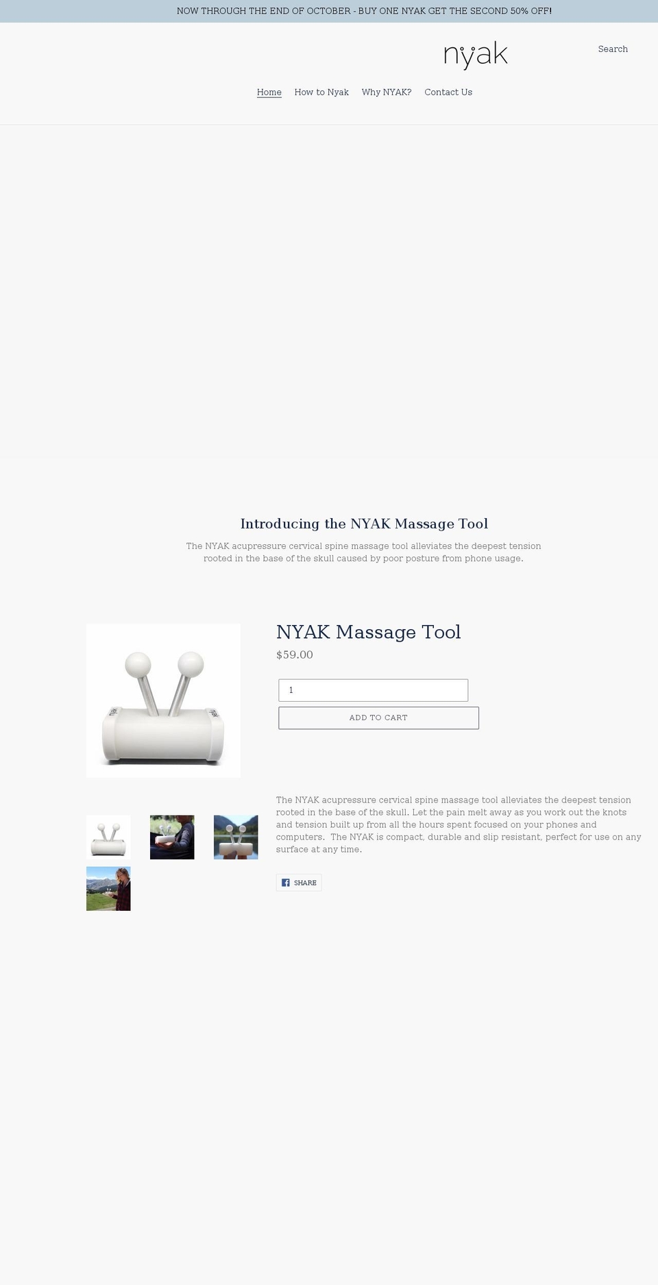 nyakupressure.com shopify website screenshot