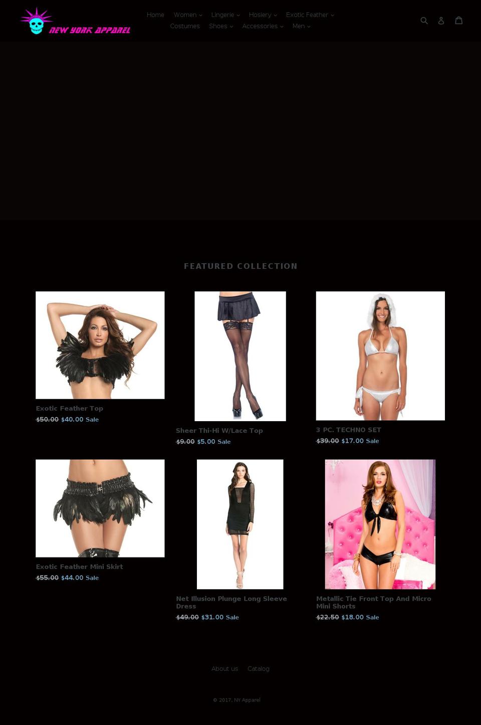 nyapparel.com shopify website screenshot