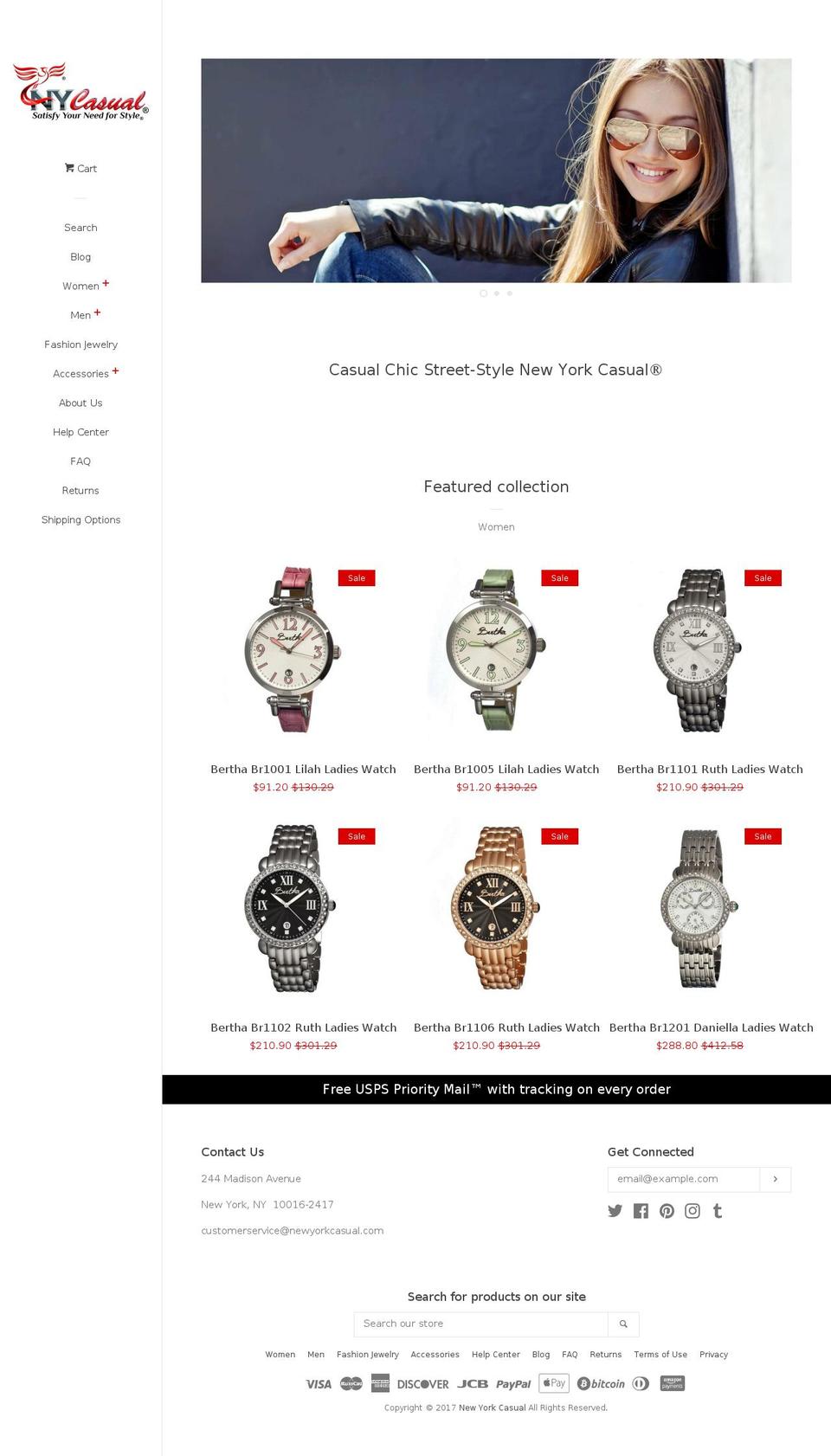 nycasual.com shopify website screenshot