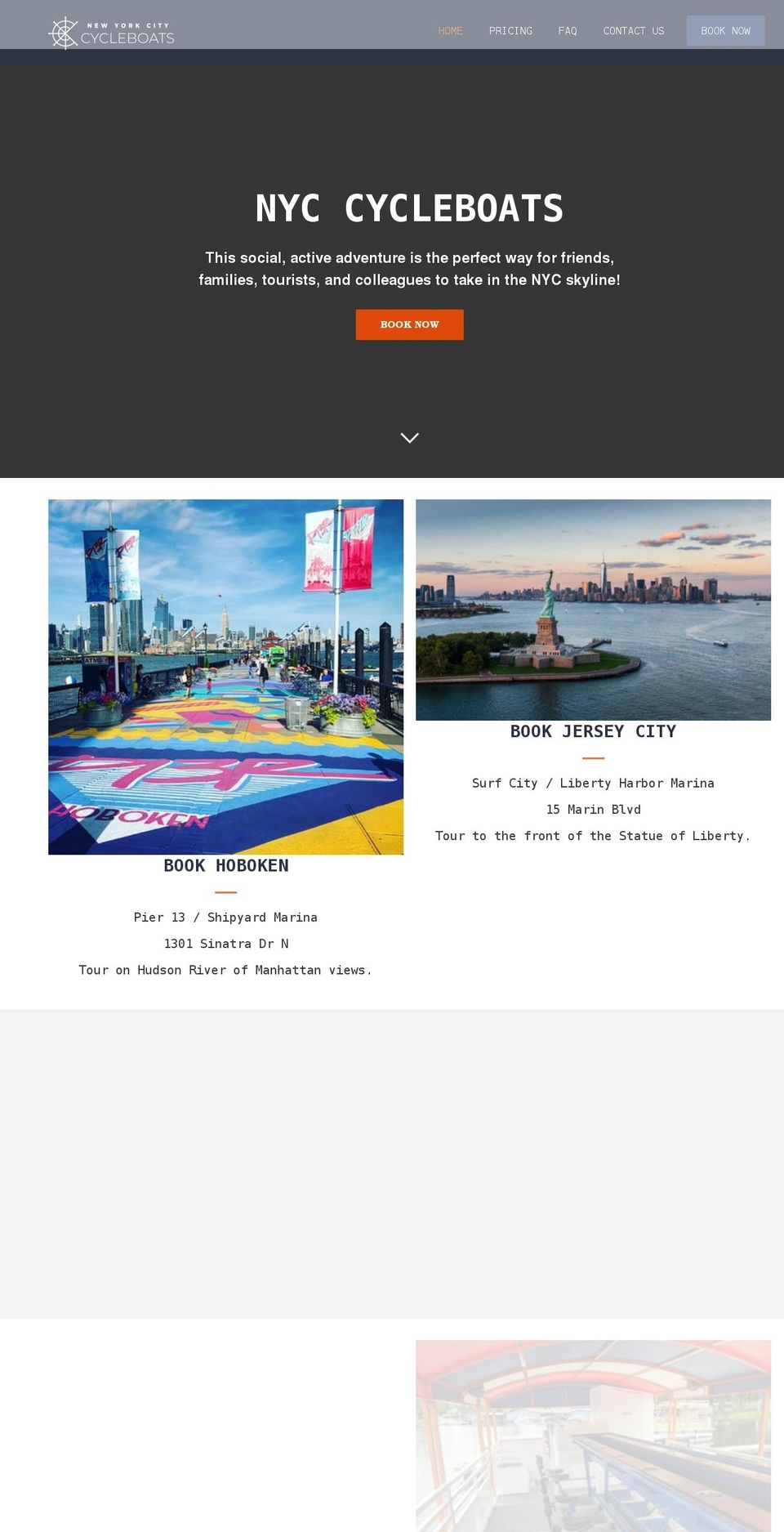 nyccycleboats.com shopify website screenshot