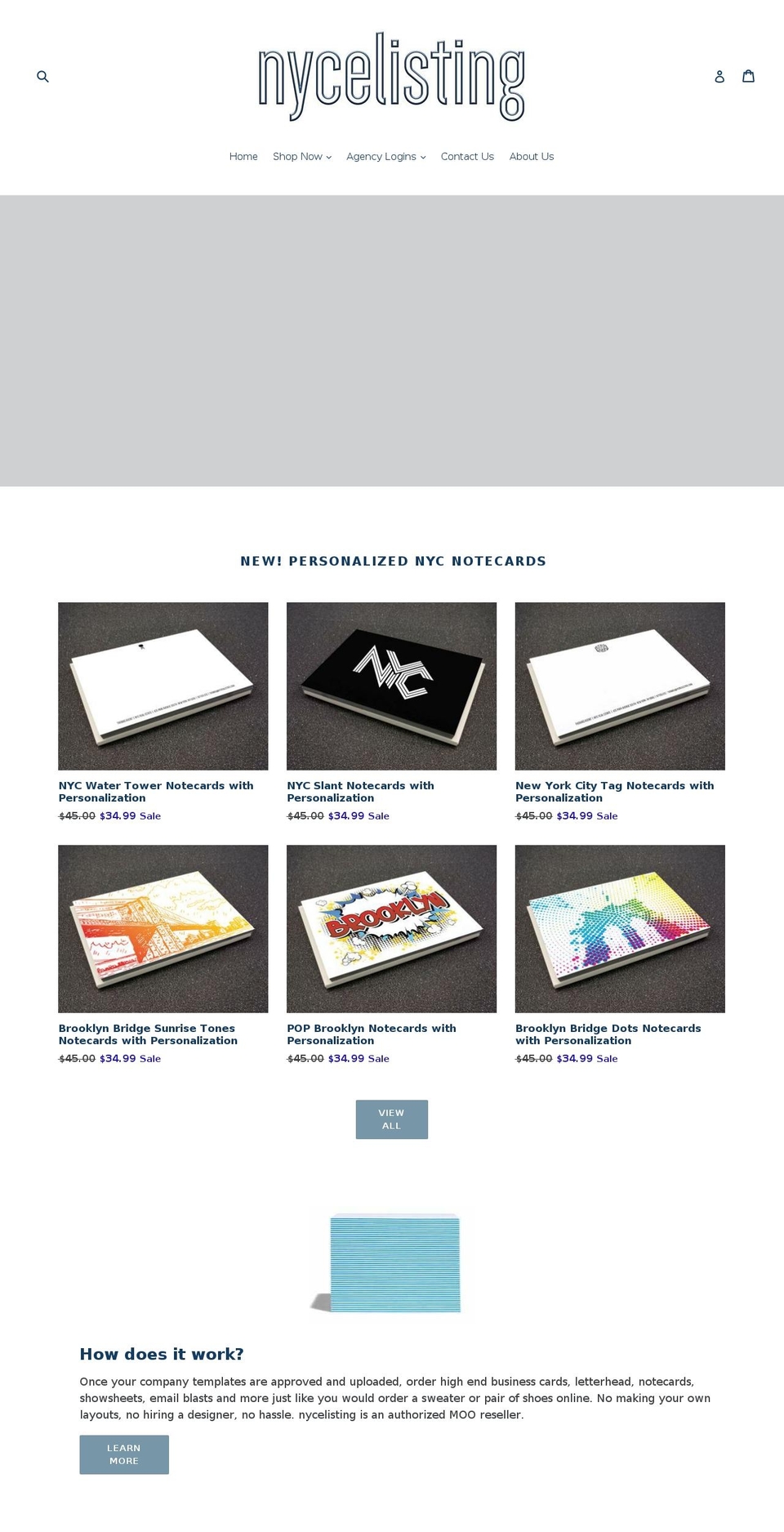 nycelisting.com — Shopify storefront screenshot