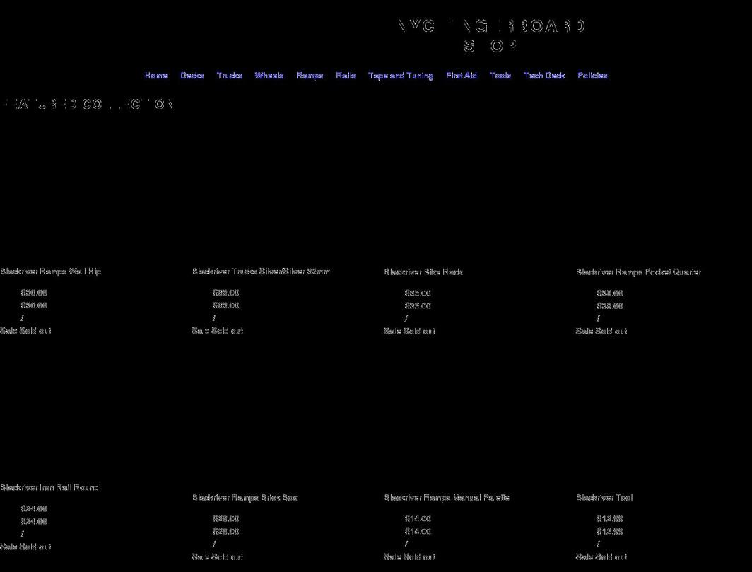 nycfingerboardshop.com shopify website screenshot