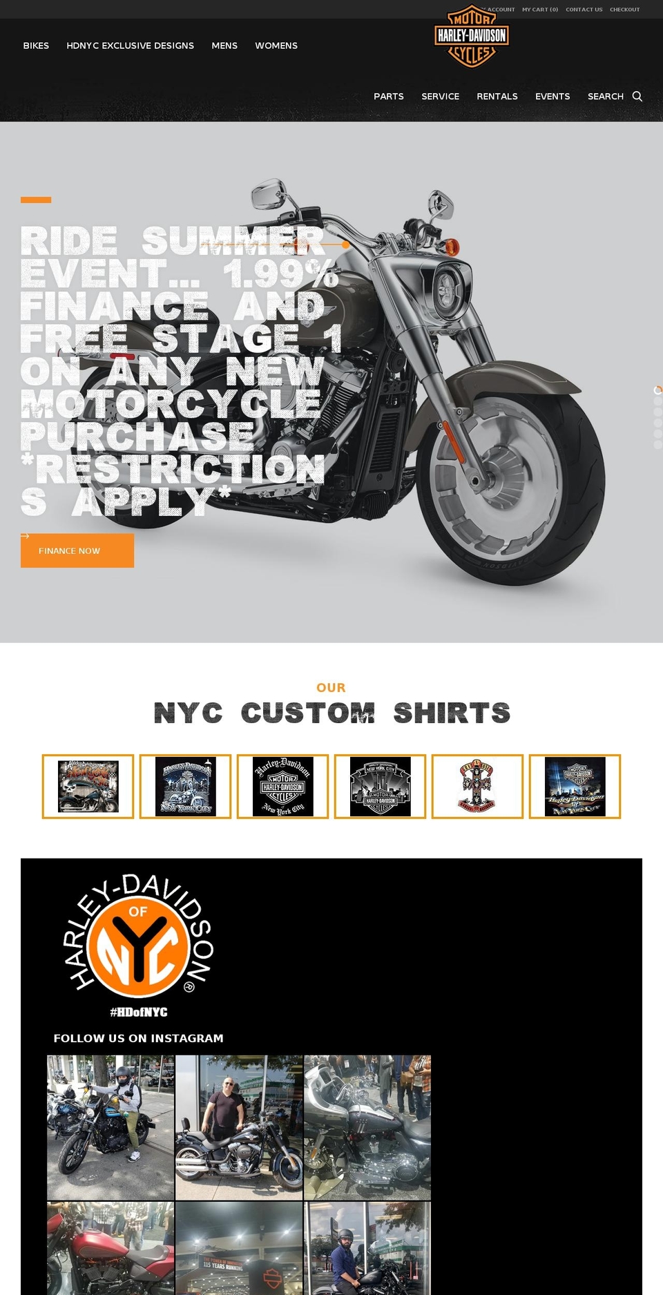 nycharleydavidson.com — Shopify storefront screenshot