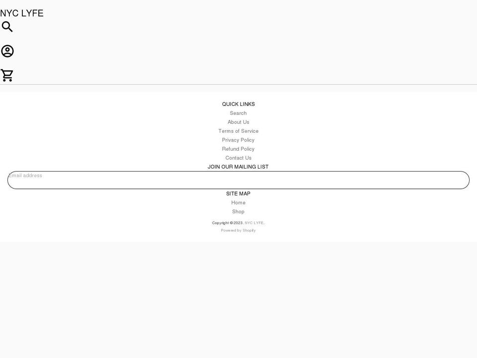 nyclyfe.com shopify website screenshot
