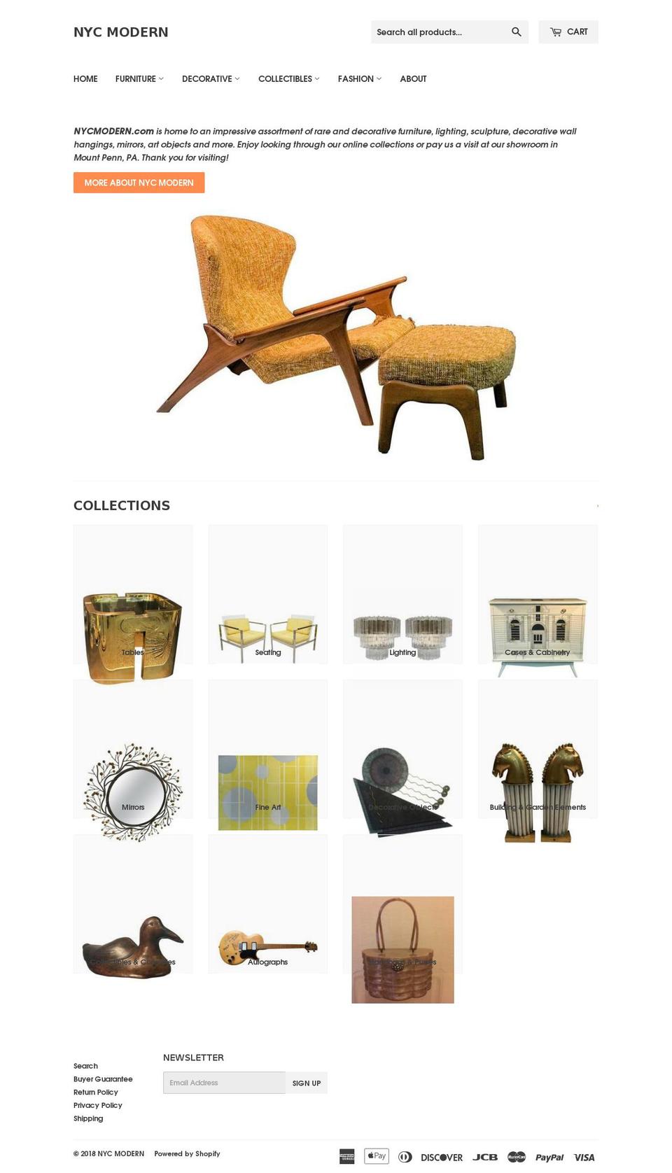 nycmodern.com shopify website screenshot