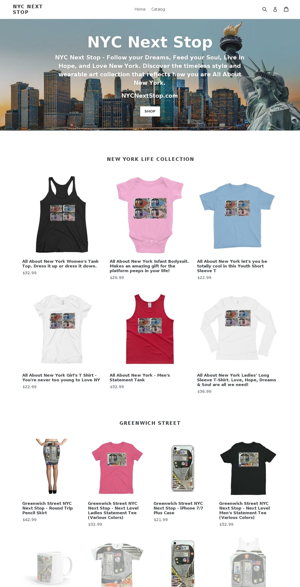 nycnextstop.com — Shopify storefront screenshot