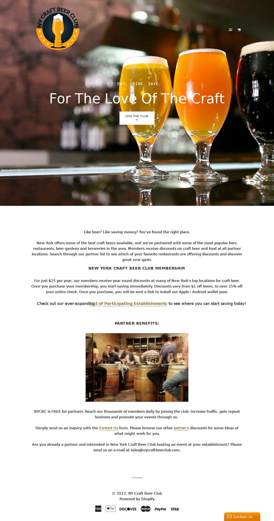 nycraftbeerclub.com shopify website screenshot