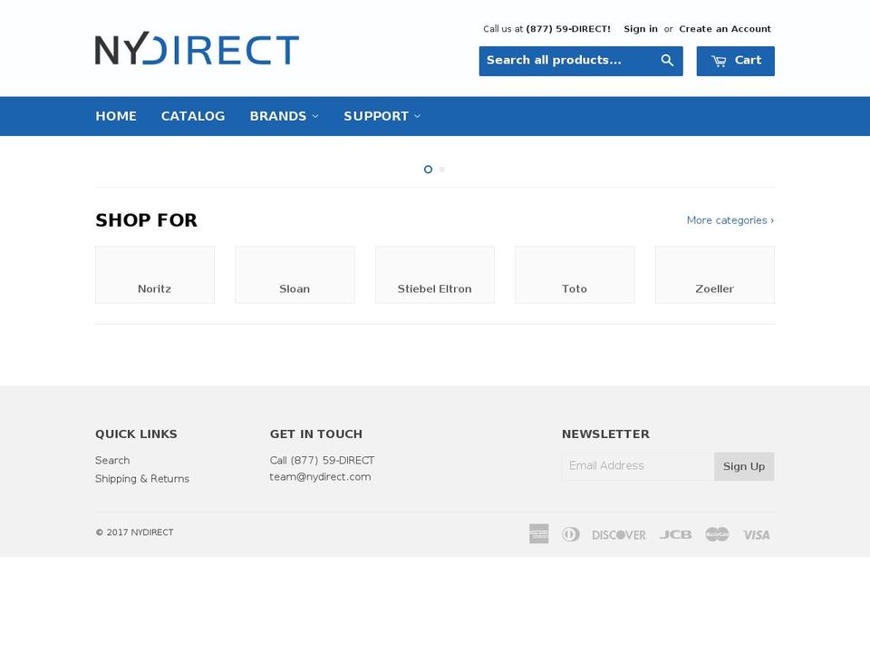 nydirect.com shopify website screenshot