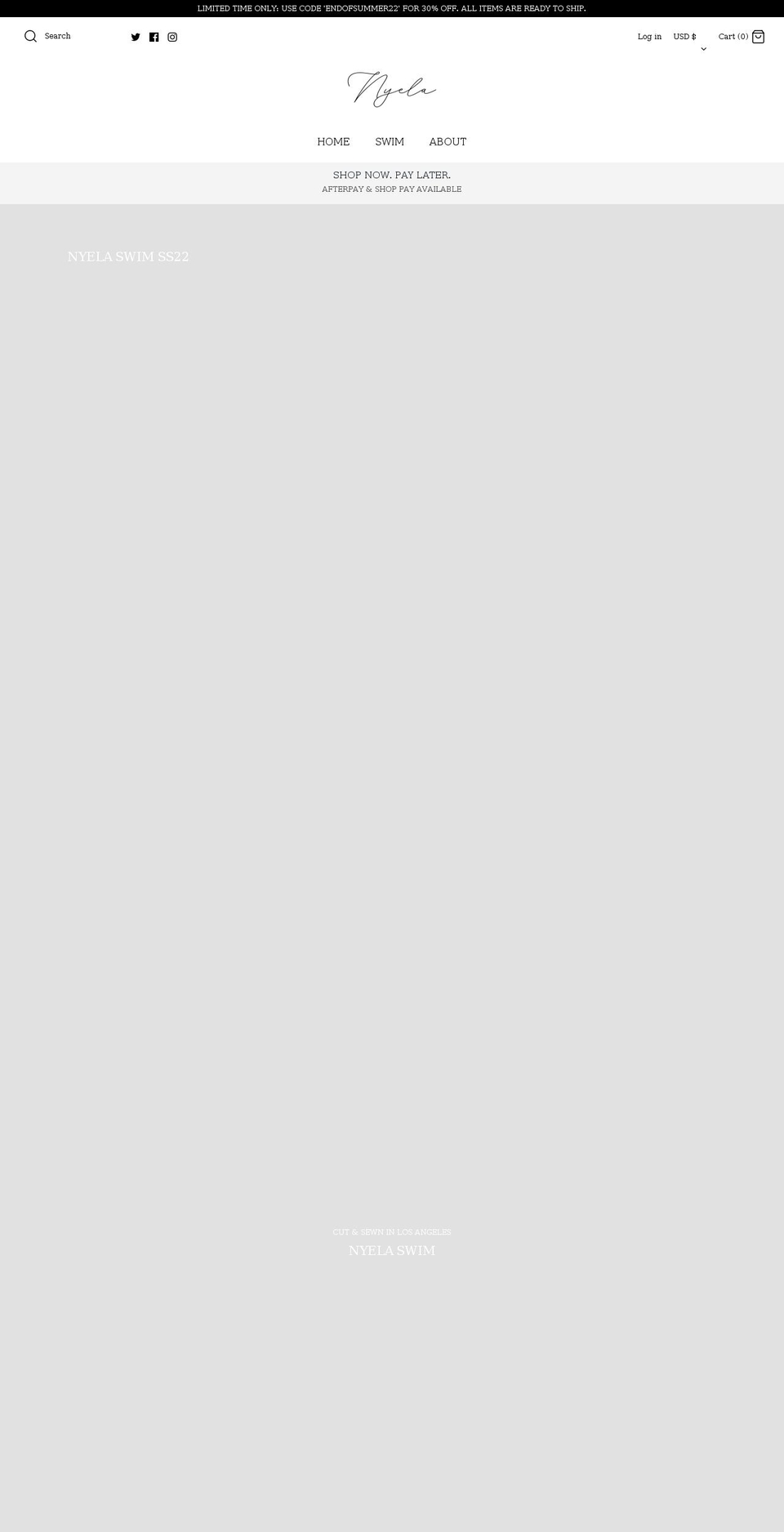 nyelacollection.com shopify website screenshot