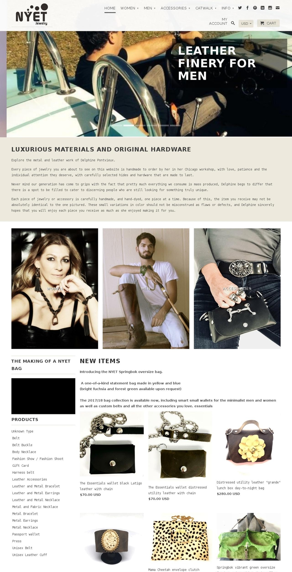 nyetjewelry.com shopify website screenshot