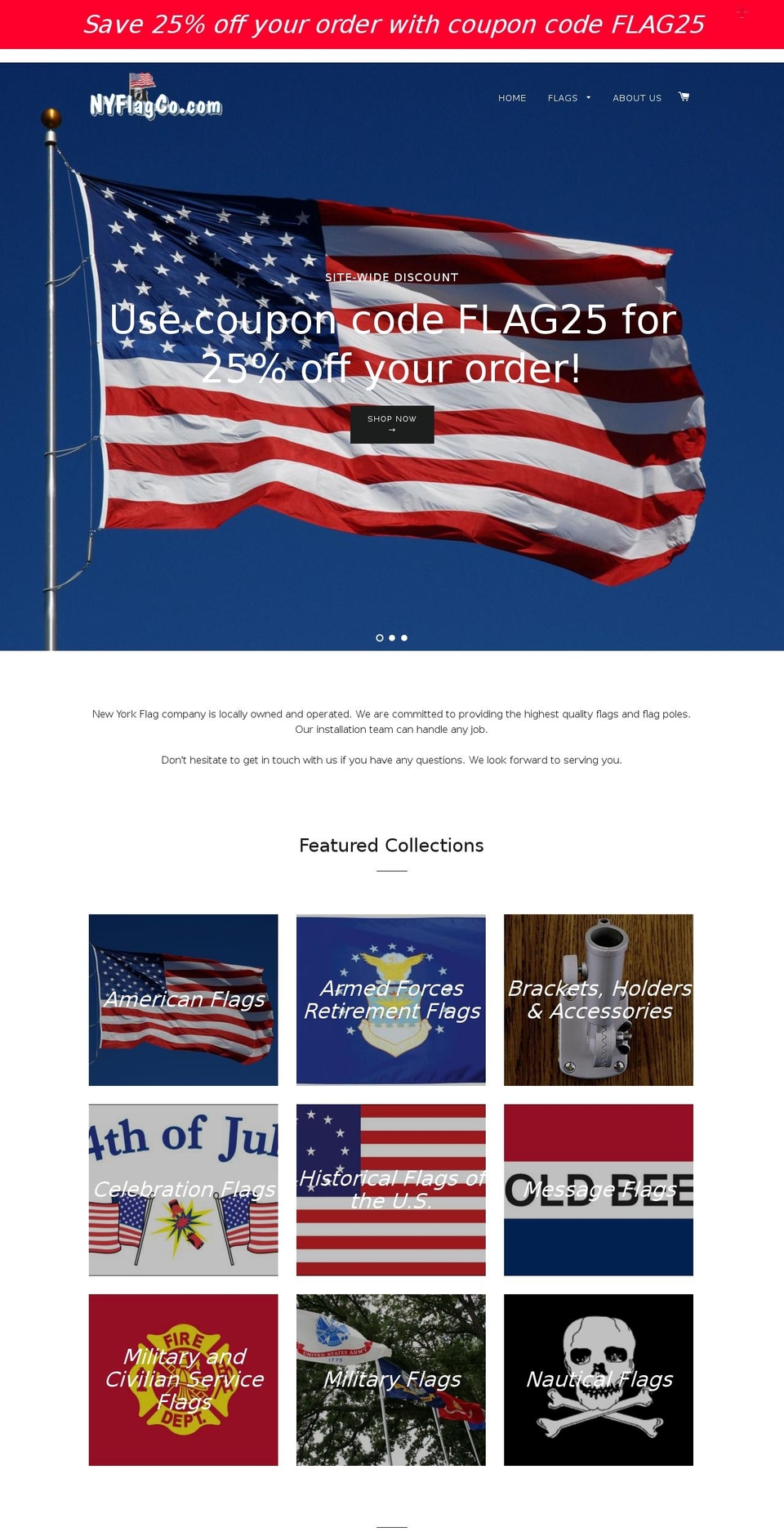 nyflagco.com — Shopify storefront screenshot