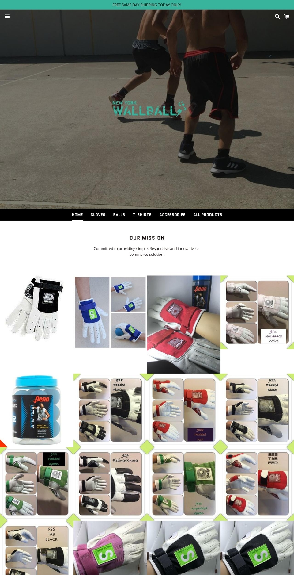 nyhandballstore.com — Shopify storefront screenshot