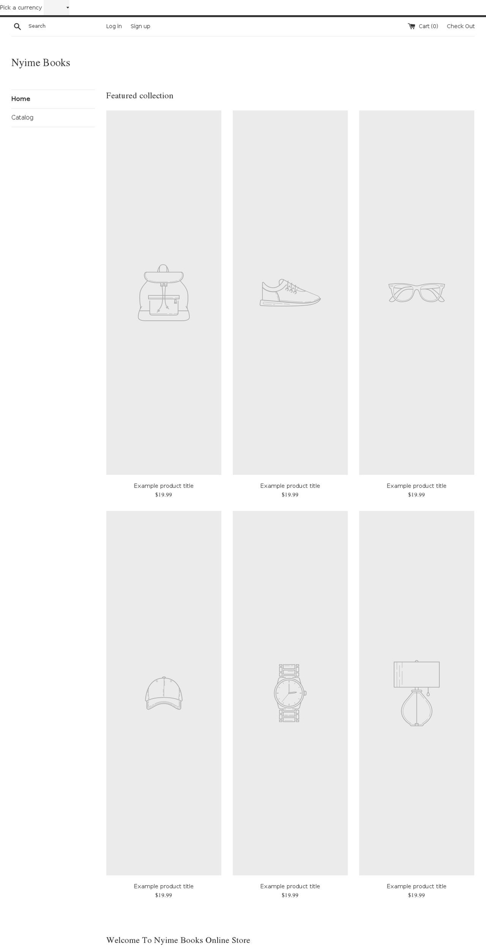 nyimebooks.com — Shopify storefront screenshot