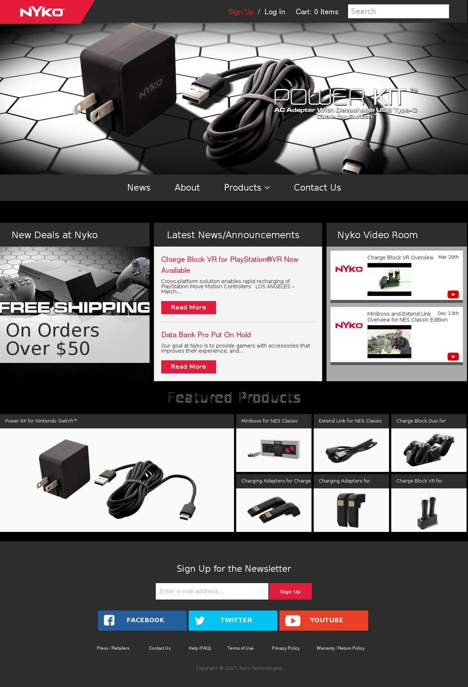 Nyko Standard Shopify theme site example nyko.com