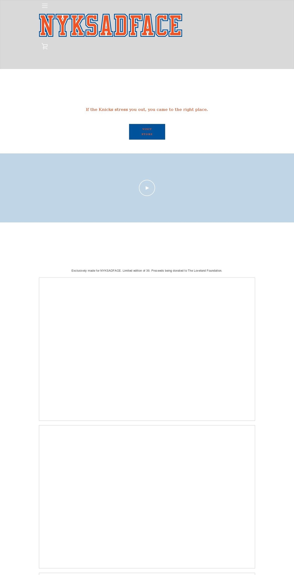 nyksadface.com shopify website screenshot