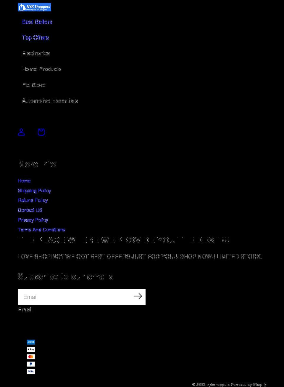 nykshoppers.com shopify website screenshot