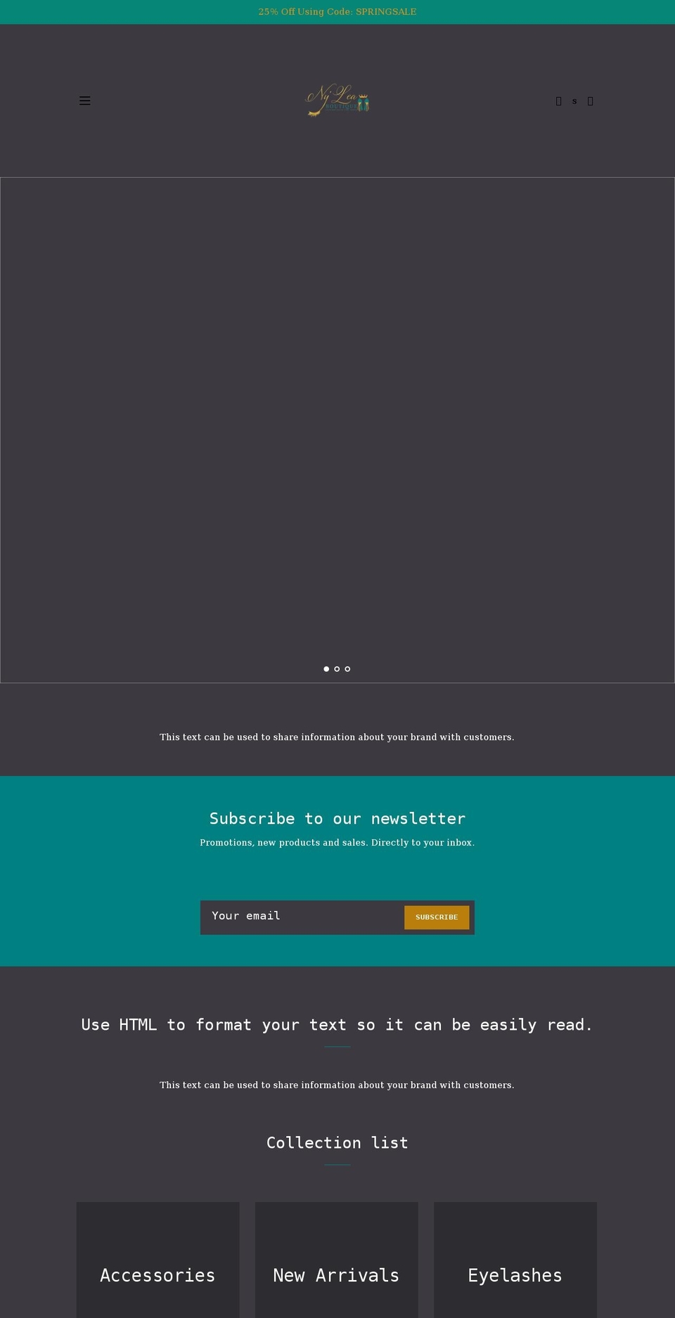 nyleaboutique.com shopify website screenshot