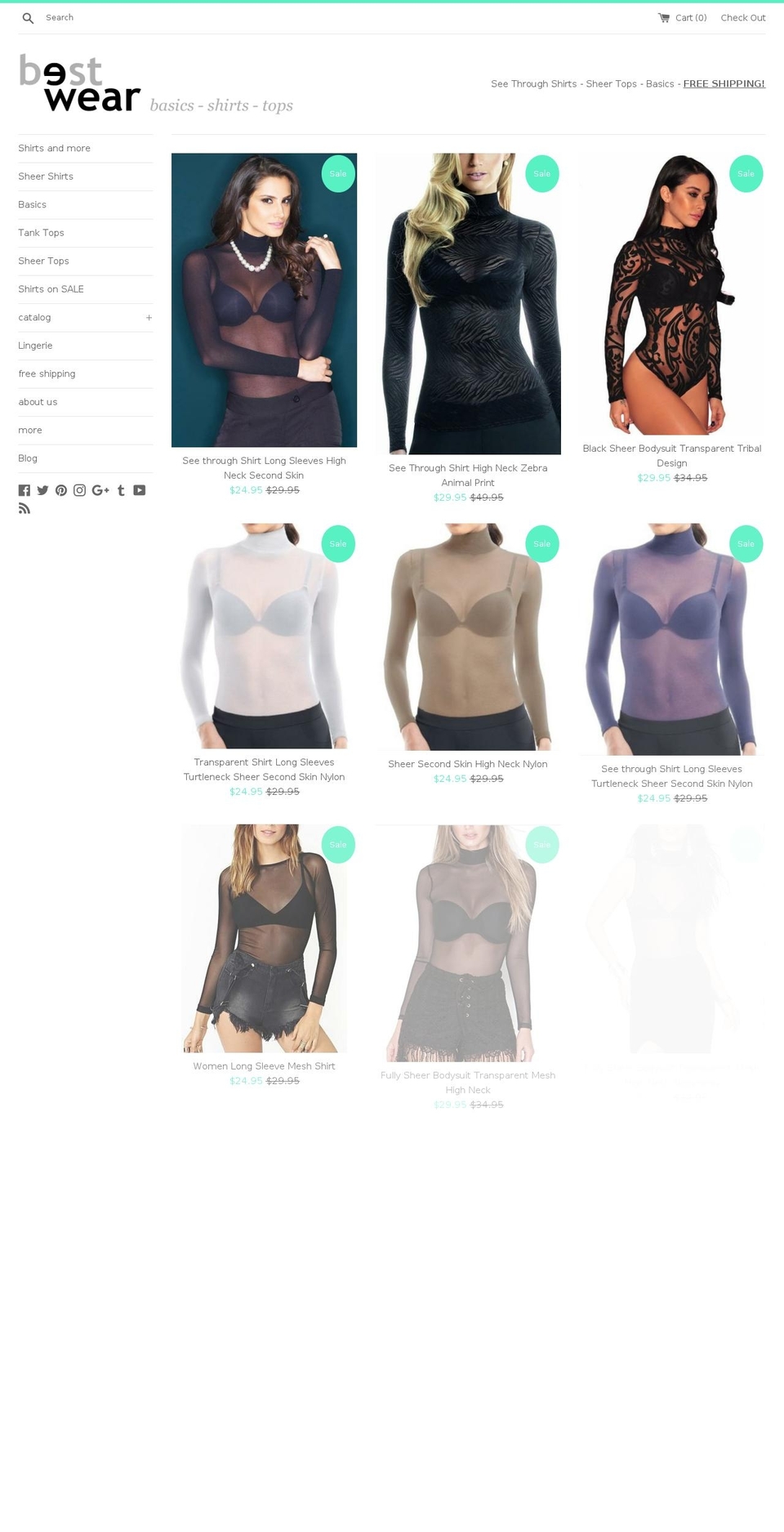 nylon-shirts.com shopify website screenshot