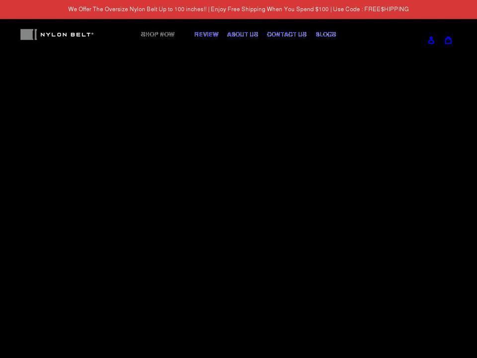 nylonbelt.com shopify website screenshot
