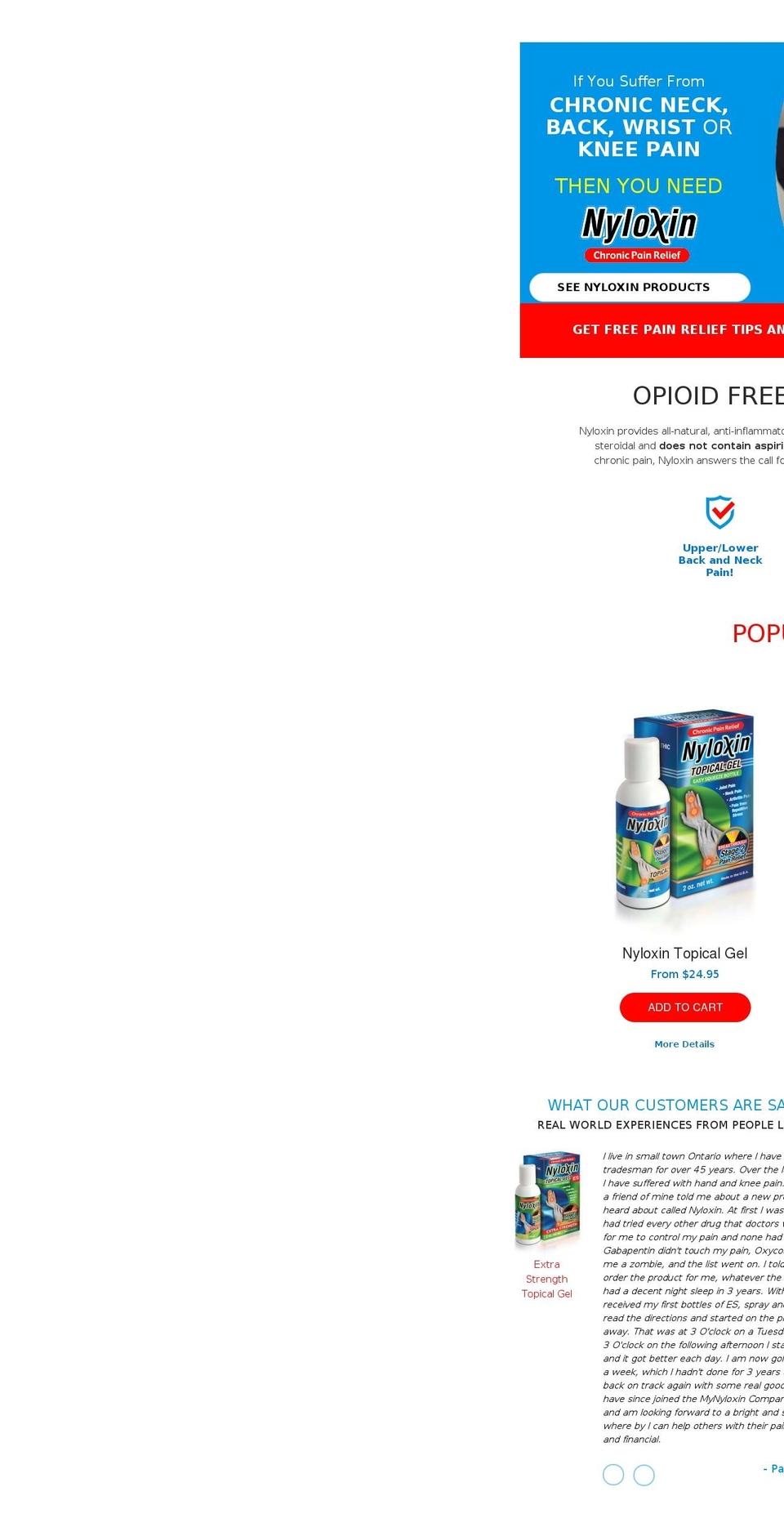 nyloxinshop.com — Shopify storefront screenshot