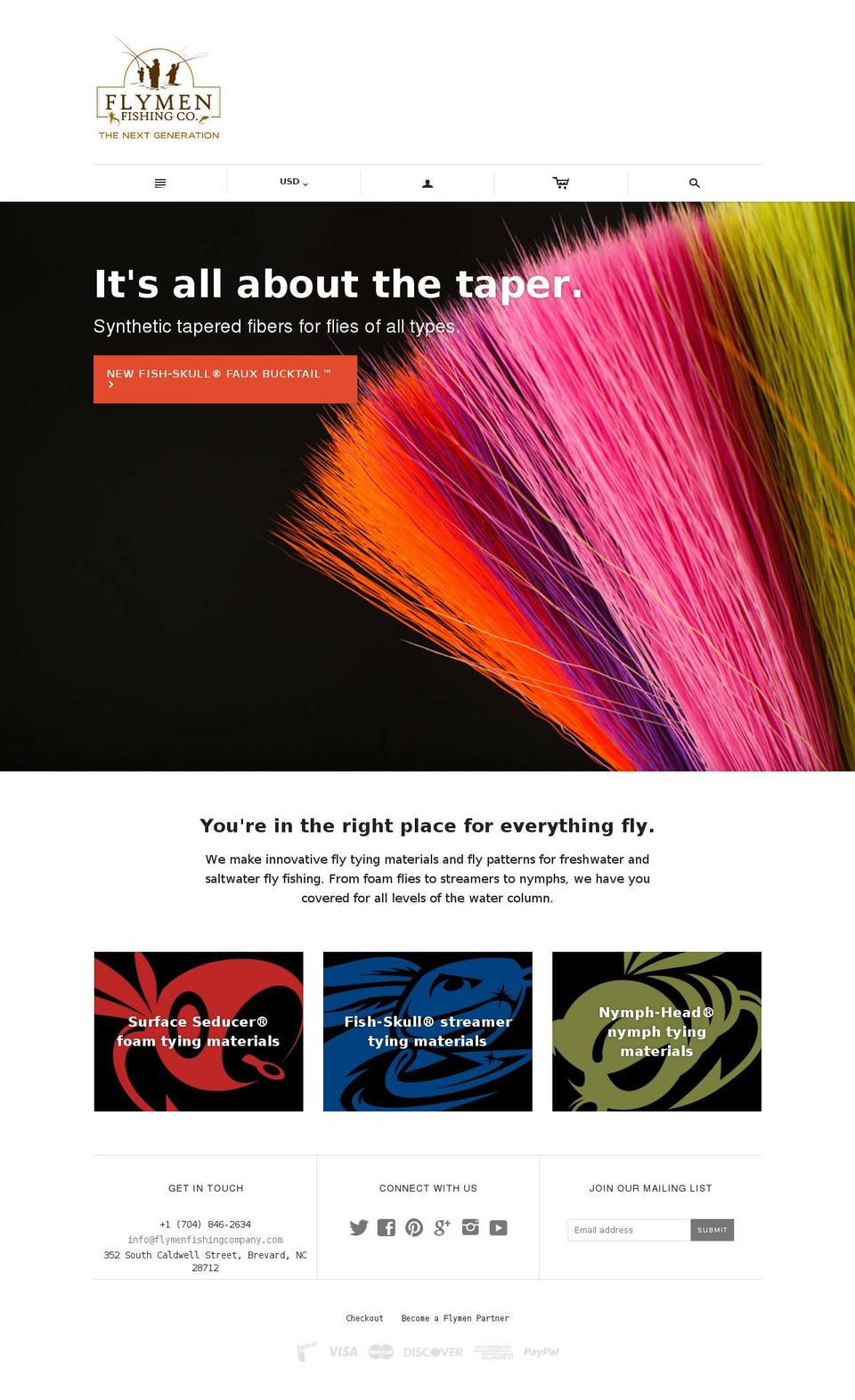 nymph-head.com shopify website screenshot