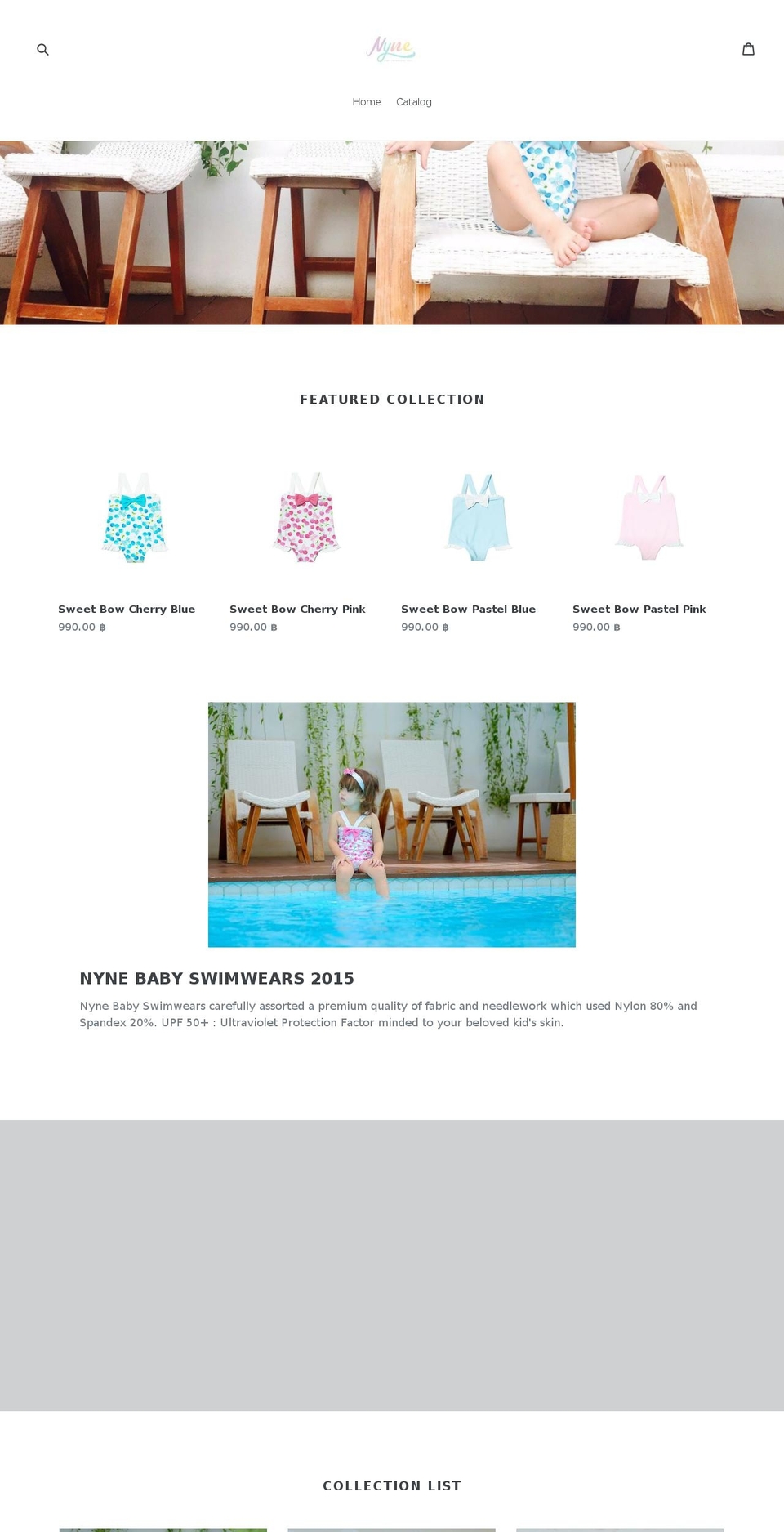 nyne-baby-swimwears.com — Shopify storefront screenshot