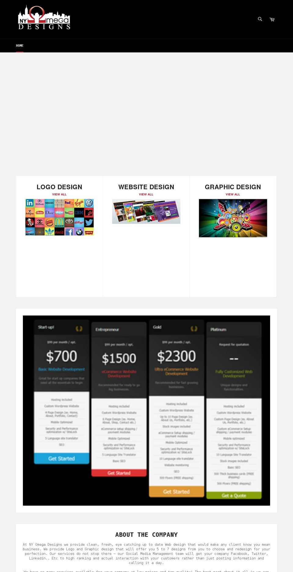 nyomegadesigns.com shopify website screenshot