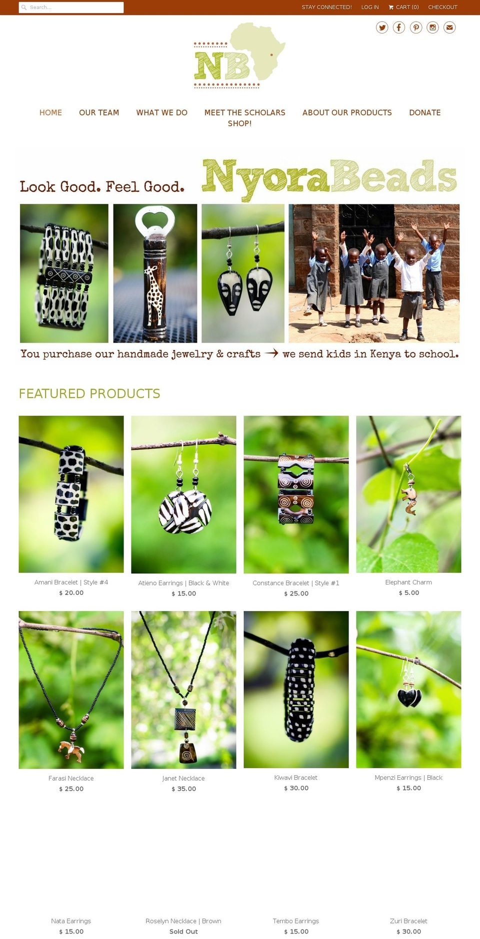 nyorabeads.org shopify website screenshot