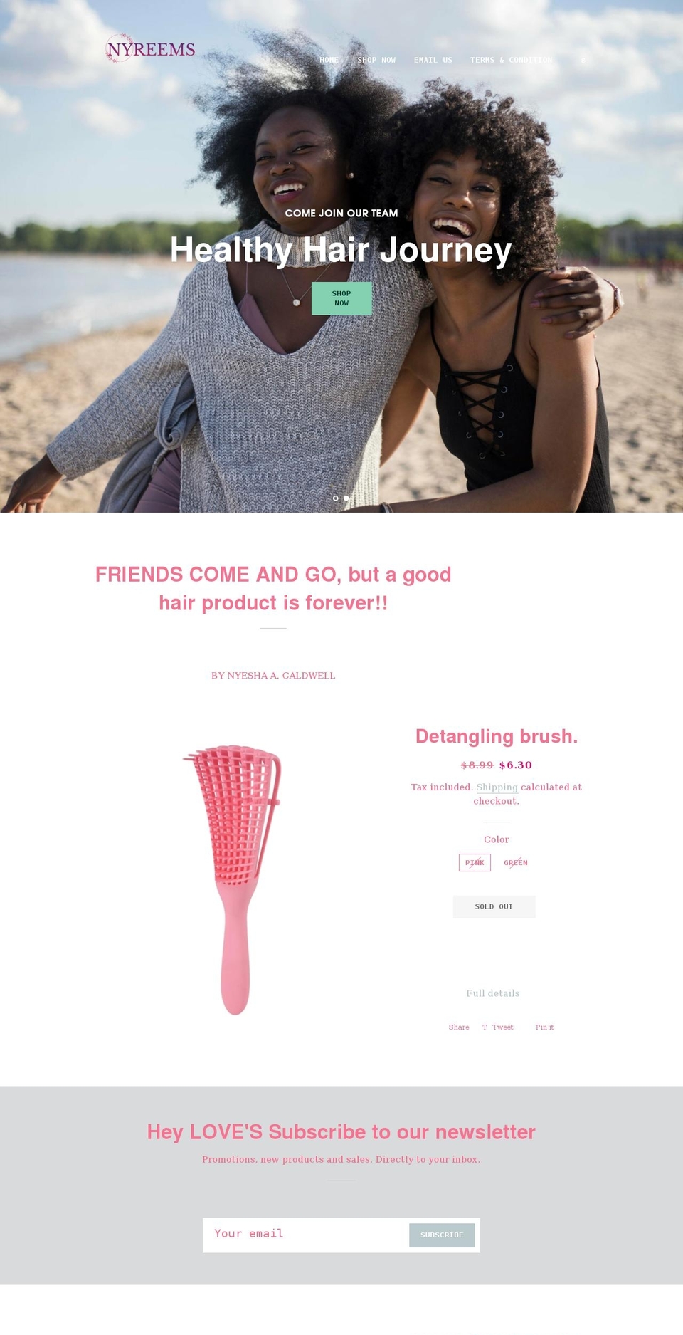 nyreemscreations.com shopify website screenshot