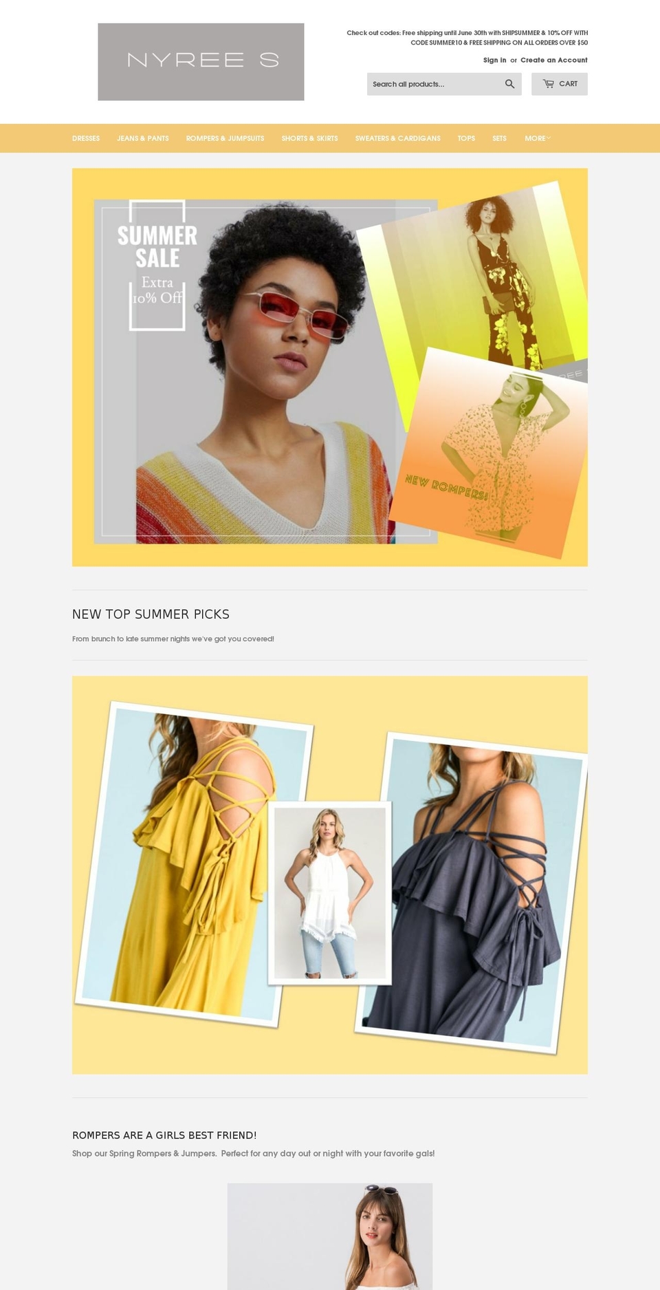 nyrees.com — Shopify storefront screenshot