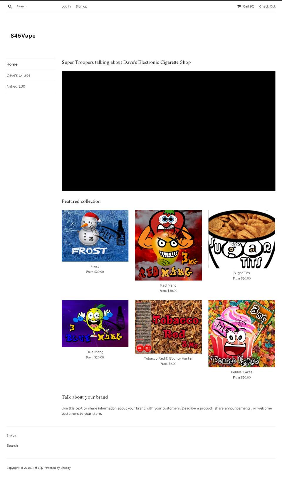 nysecig.com — Shopify storefront screenshot